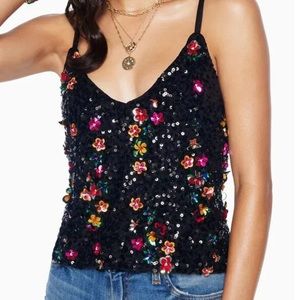 Ramy Brook Anita Sequin Tank Top